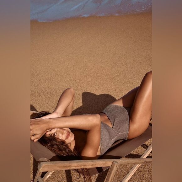 NEW FREE PEOPLE BEACH RIOT CELINE SHINE ONE PIECE - Picture 1 of 5